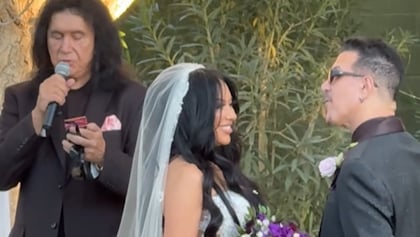 Watch: GENE SIMMONS Officiates Wedding Of CHARLIE BENANTE And CARLA HARVEY In Las Vegas
